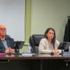 Select Board members Thomas White and Teresa Farley listen to the decision of the Charter Review Committee at the Monday, Nov. 17 Select Board meeting. Photo by Grace Roche
