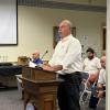 Search Committee Chair Joseph Mandile at a recent Middleboro Select Board meeting. Photo by Christian Uva
